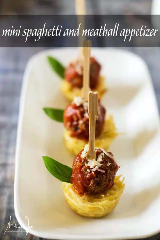 Appetizers for spaghetti and meatball lovers! #recipes