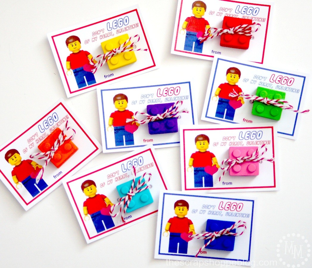 Lego Valentines with free printables