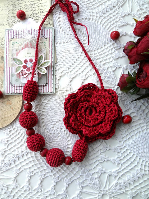 DIY flower bead necklace