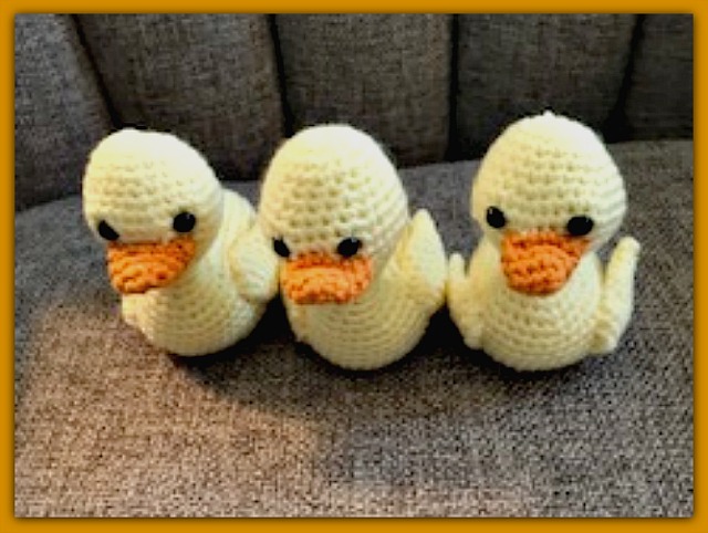 Crocheted ducklings