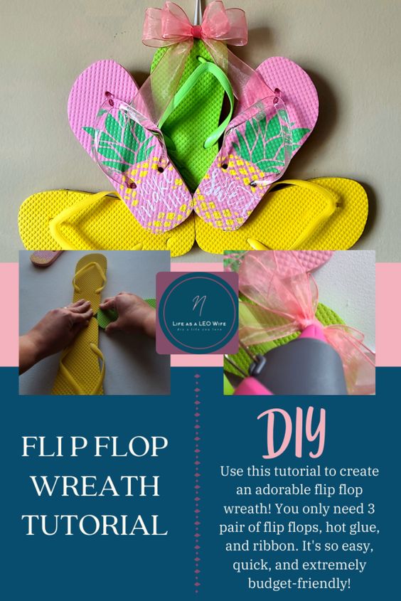 Flip flop wreath tutorial 